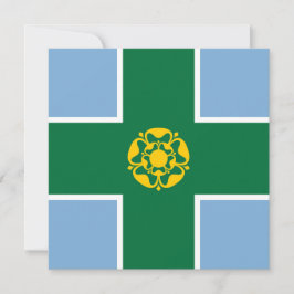 Flagge von Derbyshire (Landkreis von England, UK) Karte