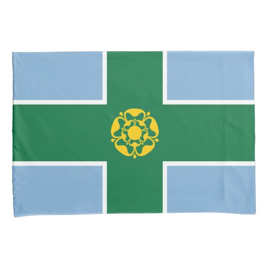 Flagge von Derbyshire (Landkreis von England, UK) Kissenbezug (Vorderseite-Rechts)
