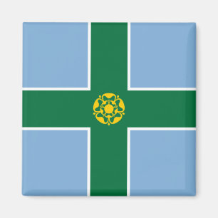 Flagge von Derbyshire (Landkreis von England, UK) Magnet