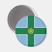Flagge von Derbyshire (Landkreis von England, UK) Magnet (Vorderseite/Rückseite)