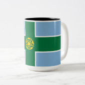 Flagge von Derbyshire (Landkreis von England, UK) Zweifarbige Tasse (VorderseiteRechts)