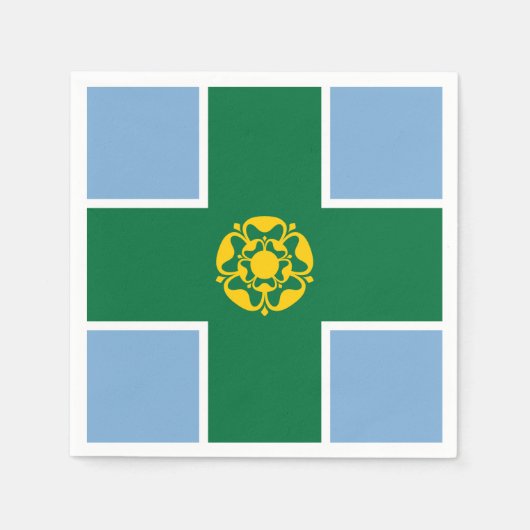 Flagge von Derbyshire-Papier-Servietten Serviette (Vorderseite)