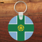 Flagge von Derbyshire Schlüsselanhänger (Vorderseite)