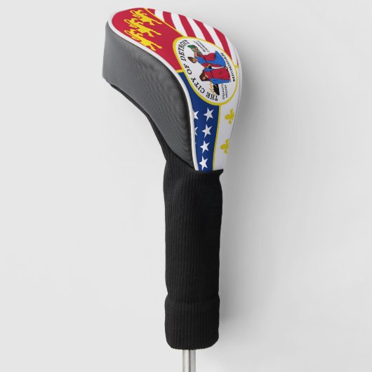 Flagge von Detroit, Michigan Golf Headcover (angewinkelt)