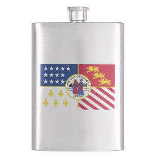 Flagge von Detroit, Michigan Hip Flask Flachmann