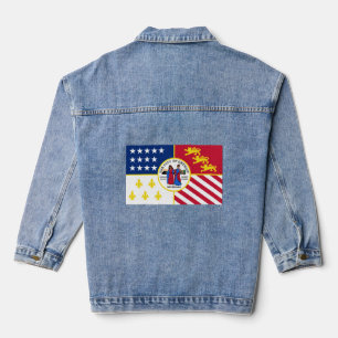 Flagge von Detroit, Michigan Jeansjacke