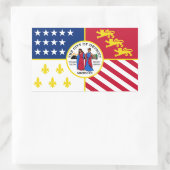 Flagge von Detroit, Michigan Rechteckiger Aufkleber (Tasche)