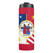 Flagge von Detroit, Michigan Thermal Tumbler Thermosbecher (Vorderseite)