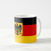 Flagge von Deutschland - Bundesdienstflagge Kaffeetasse (VorderseiteRechts)