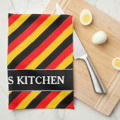 Flagge von Deutschland inspirierte farbiges Geschirrtuch (Viertel Falte)