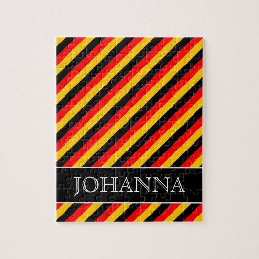 Flagge von Deutschland inspirierte farbiges Puzzle (Vertikal)