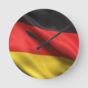 Flagge von Deutschland Runde Wanduhr