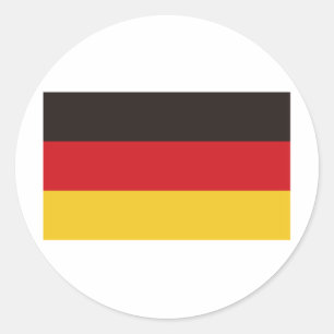 Flagge von Deutschland Runder Aufkleber
