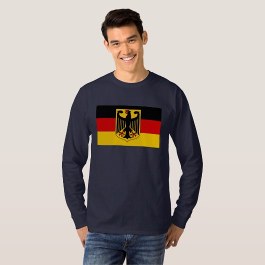 Flagge von Deutschland-Wappen T - Shirt (Vorne ganz)