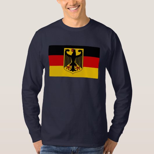 Flagge von Deutschland-Wappen T - Shirt (Vorderseite)