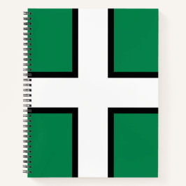 Flagge von Devon (Landkreis des Vereinigten Königr Notizblock