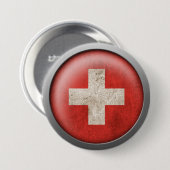 Flagge von die Schweiz-Disc Button (Vorne & Hinten)