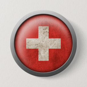 Flagge von die Schweiz-Disc Button