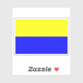 Flagge von Diekirch, Luxemburg Aufkleber (Blatt)