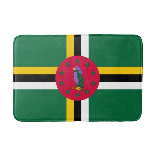 Flagge von Dominica Badematte (Vorderseite)
