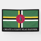 Flagge von Dominica Banner (Horizontal)