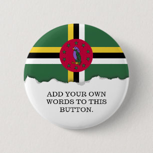 Flagge von Dominica Button