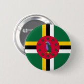 Flagge von Dominica Button (Vorne & Hinten)