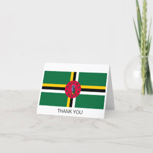 Flagge von Dominica Dankeskarte