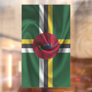 Flagge von Dominica Fensteraufkleber