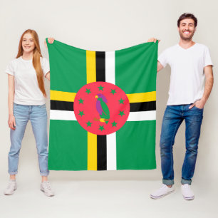 Flagge von Dominica Fleecedecke