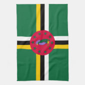 Flagge von Dominica Geschirrtuch (Vertikal)