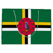Flagge von Dominica Große Geschenktüte (Rückseite)