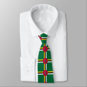Flagge von Dominica Krawatte (Gebunden)