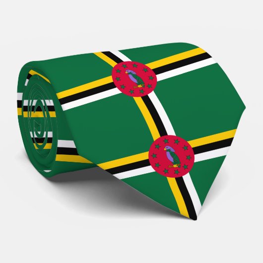 Flagge von Dominica Krawatte (Gerollt)