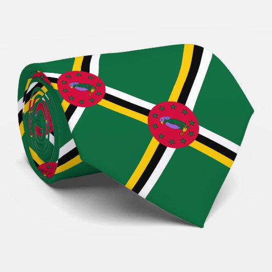 Flagge von Dominica Krawatte (Gerollt)