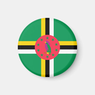 Flagge von Dominica Magnet