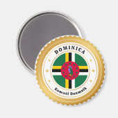 Flagge von Dominica Magnet (Vorderseite/Rückseite)