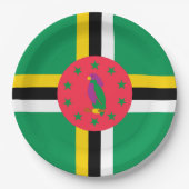 Flagge von Dominica Pappteller (Vorderseite)