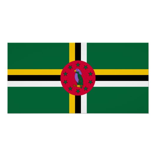 Flagge von Dominica Poster (Vorderseite)