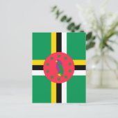 Flagge von Dominica Postkarte (Stehend Vorderseite)