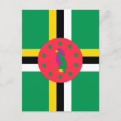 Flagge von Dominica Postkarte (Vorderseite)
