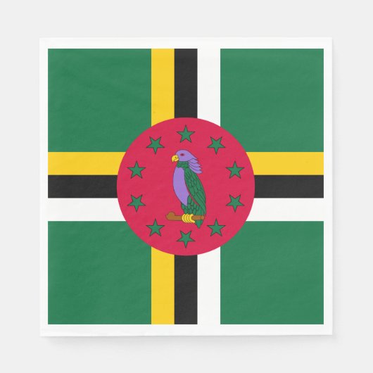 Flagge von Dominica Serviette (Vorderseite)