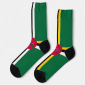 Flagge von Dominica Socken (Linkes Detail)