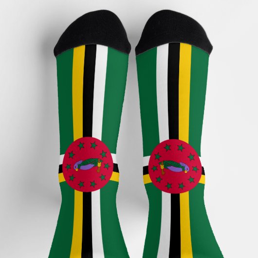 Flagge von Dominica Socken (Oben)