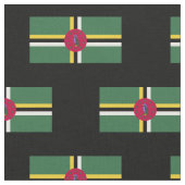 Flagge von Dominica Stoff (Nahaufnahme)