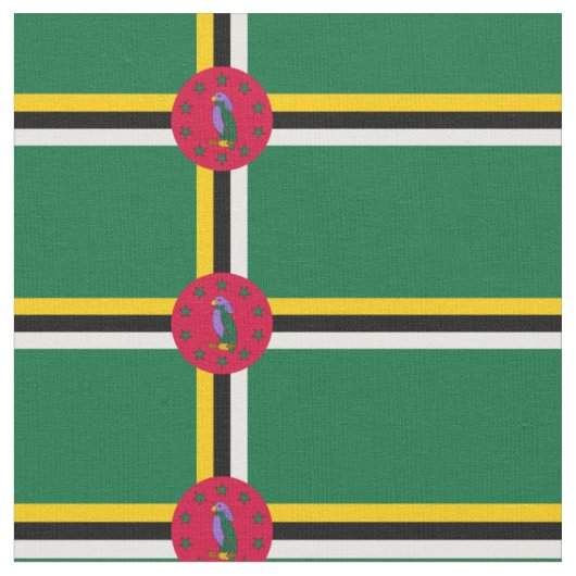 Flagge von Dominica Stoff (Nahaufnahme)