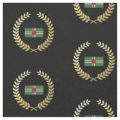 Flagge von Dominica Stoff (Nahaufnahme)