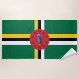 Flagge von Dominica Strandtuch