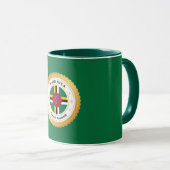 Flagge von Dominica Tasse (VorderseiteRechts)