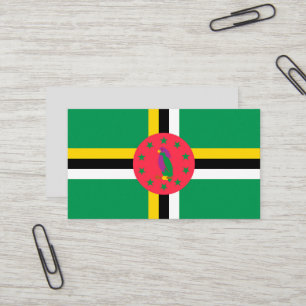 Flagge von Dominica Visitenkarte